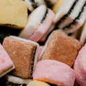 Assorted colorful cookies with different textures and flavors.
