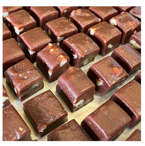 Dark Chocolate Caramels with Pecans