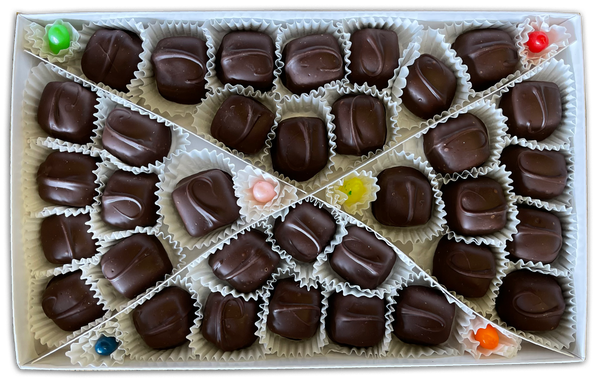 Dark Chocolate Covered Vanilla Caramels